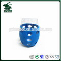 New design egg-shaped glass with silicone sleeve
